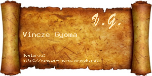 Vincze Gyoma névjegykártya